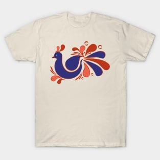 Purple Peacock - Multicolored Peacock Design T-Shirt